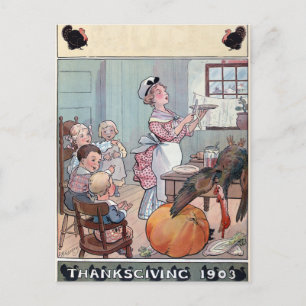 Vintage julkort för Thanksgiving Vykort