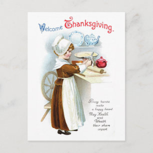 Vintage julkort för Thanksgiving Vykort