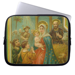 Vintage julkort från Edwardian-eran med nativitets Laptop Fodral
