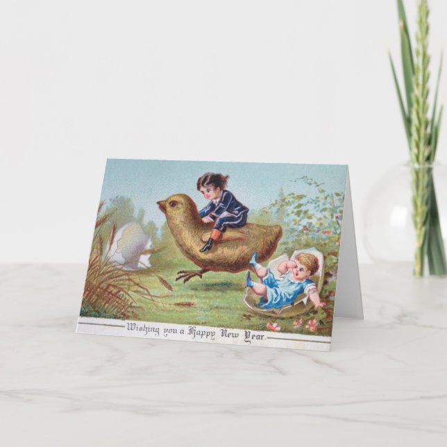 Vintage-julkort | GOTT NYTT ÅR Helgkort (Framsida)