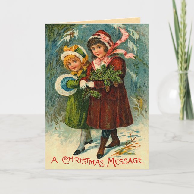 Vintage-julkort Helgkort (Framsida)