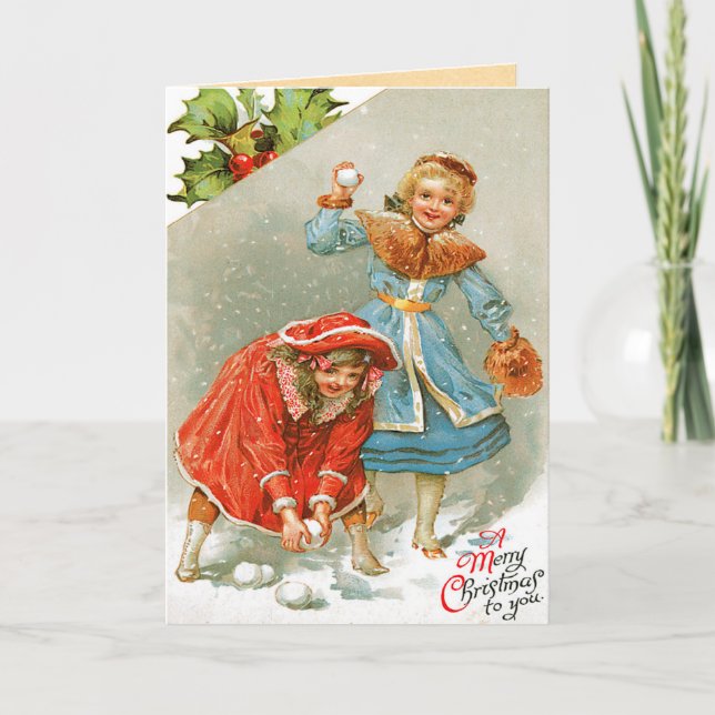 Vintage-julkort Helgkort (Framsida)