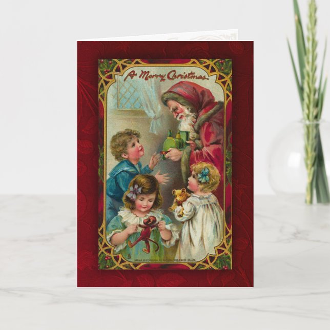 Vintage julkort helgkort (Framsida)