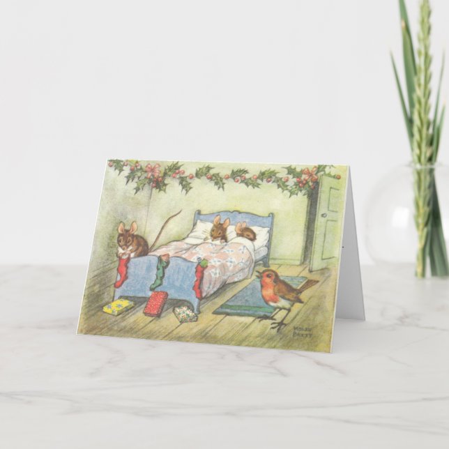 Vintage julkort helgkort (Framsida)