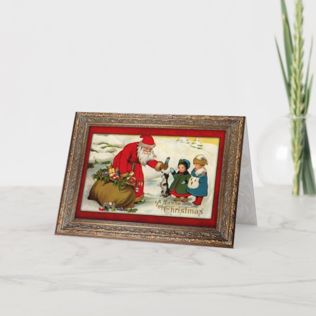 Vintage julkort helgkort (Framsida)