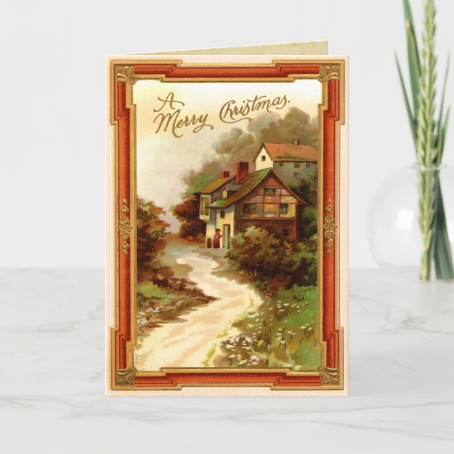 Vintage julkort helgkort (Framsida)