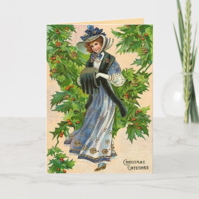 Vintage-julkort Helgkort (Framsida)