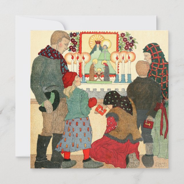 Vintage-julkort | Julböner Julkort (Framsida)