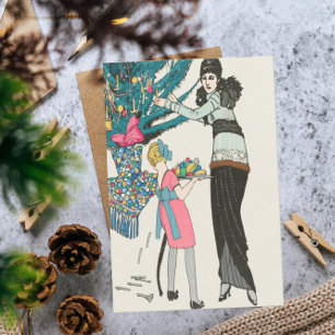 Vintage-julkort JULGRAN Helg Vykort
