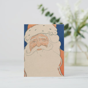 Vintage-julkort Lycklig Santa Helg Vykort