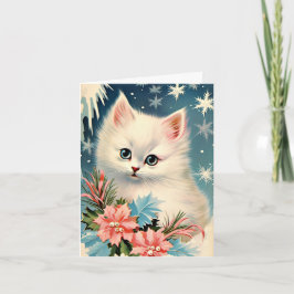 Vintage julkort med kattunge | Bedårande retro Kort