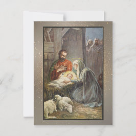 Vintage julkort med religiös tema vykort