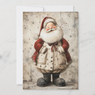 Vintage julkort med tomte
