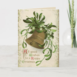 Vintage-julkort (Mistletoe) Helgkort