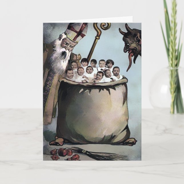 Vintage julkort och julkort helgkort (Framsida)