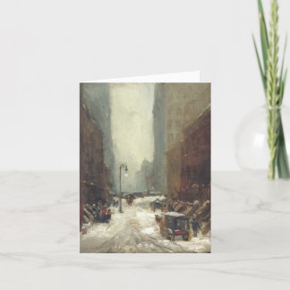 Vintage-julkort SNÖ I NEW YORK (1902) Helgkort