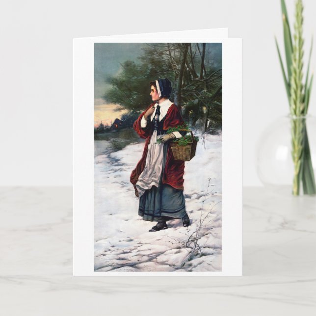 Vintage julkort tack kort (Framsida)