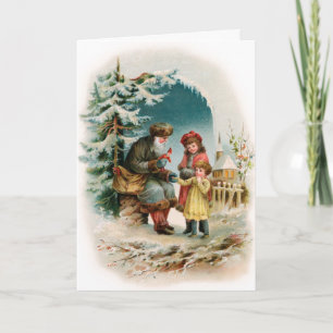 Vintage-julkort - tyska jultomten helgkort