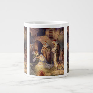 Vintage julkrubba, 3 herdar och Jesus Jumbo Mugg