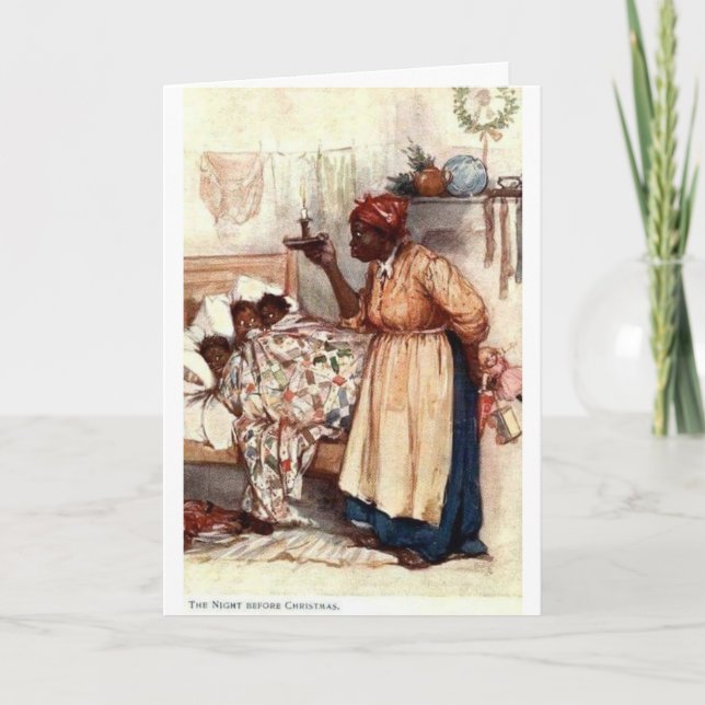 Vintage - Julkvällens Sänggåendetraditioner Kort (Framsida)