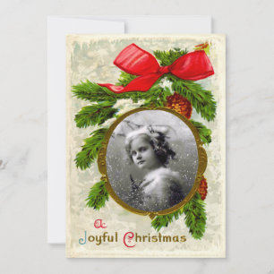 Vintage-julmall - platta kort