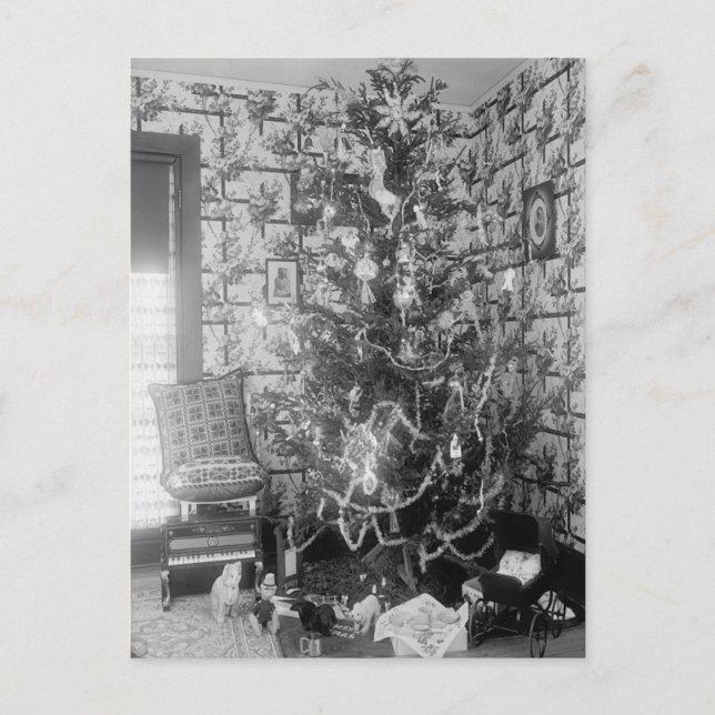 Vintage-julminnesmärkningar Helg Vykort (Framsida)