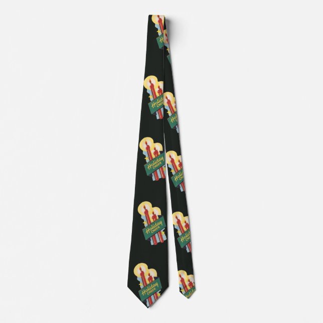 Vintage julmönster, ljus julstämning slips (Framsida)