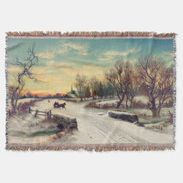 Vintage julmorgon ca. 1880 av W. C. Bauer Filt