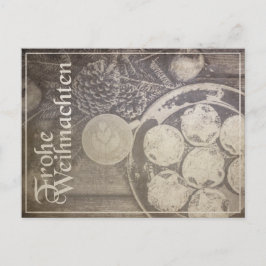 Vintage julmotiv kakor och kaffe helg vykort