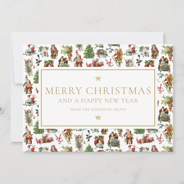 Vintage julOffice Business Company Julkort (Framsida)