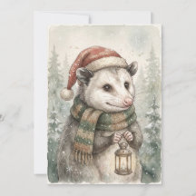Vintage julopossum skogshelgdjur