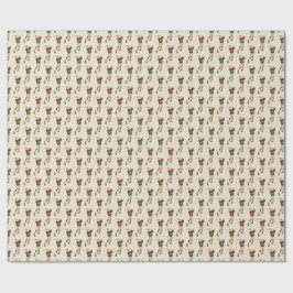 Vintage julpappor med Santa golf Presentpapper