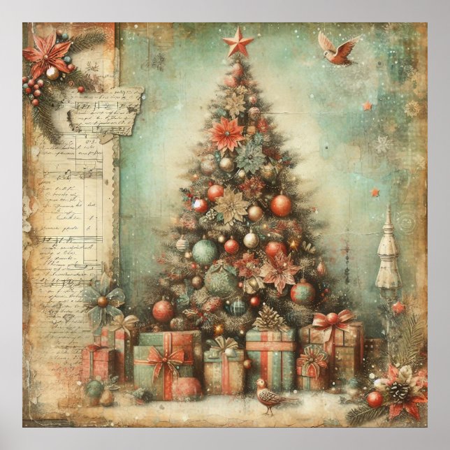 Vintage julplakat poster (Framsidan)