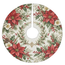 Vintage julpoinsettia & järnek