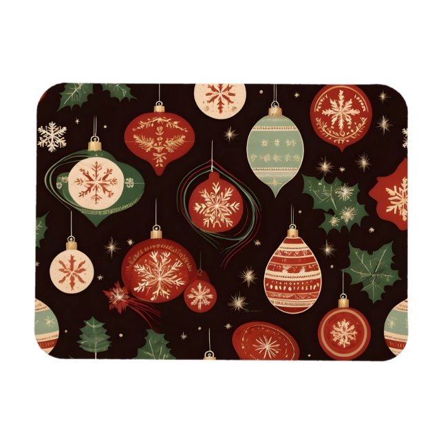 Vintage-julposter Magnet (Horisontell)