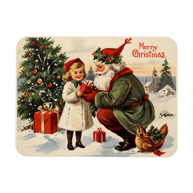 Vintage-julposter Magnet (Horisontell)