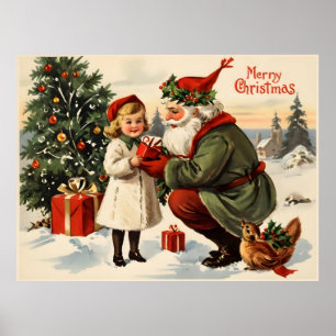 Vintage-julposter Poster