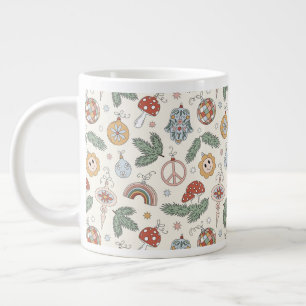 Vintage-julprydnader och -Fredstecken Jumbo Mugg