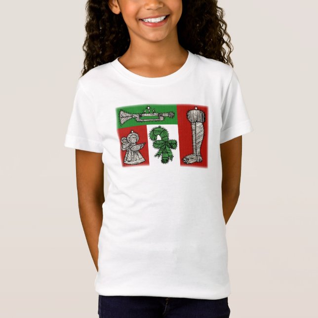 Vintage-julprydnader Tee Shirt (Framsida)