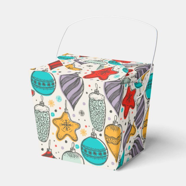 Vintage julprydnadsföremål Helgdag Ut Presentaskar (Framsidan Sidan)