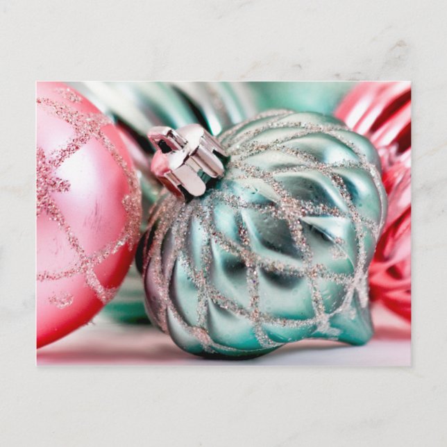 Vintage-julprydnadsföremål - vykort (Framsida)