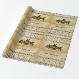 Vintage julpsalmsskrift av 'As Each Happy Christma Presentpapper
