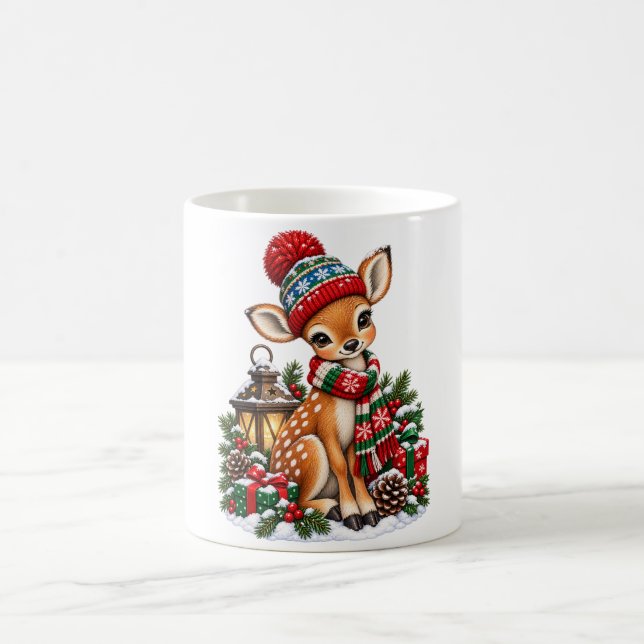 Vintage julrenar Retro vinterfirande Kaffemugg (Center)