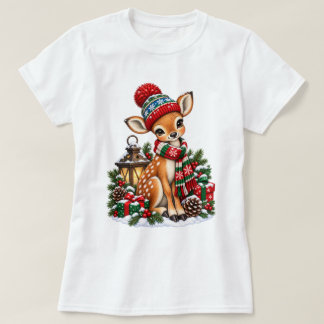 Vintage julrenar Retro vintersemester T Shirt