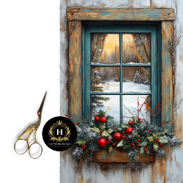 Vintage-julscen - Rustic Window - Decoupage