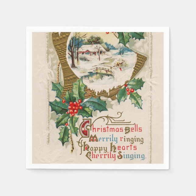 Vintage julservetter pappersservett (Framsidan)