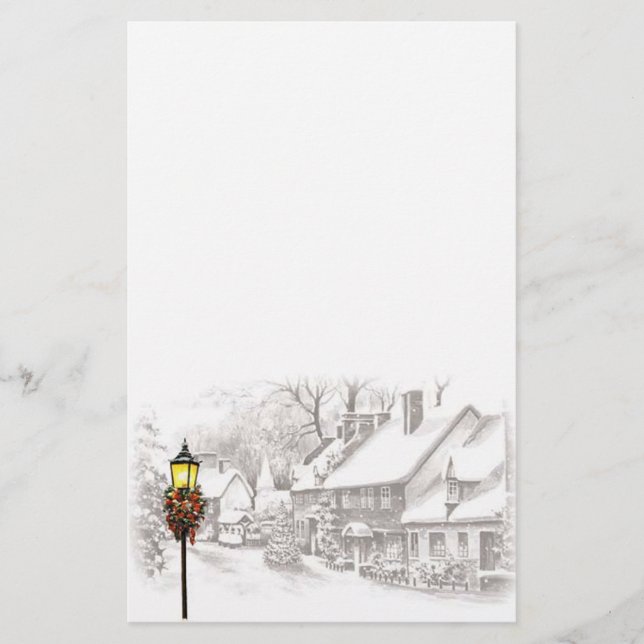 Vintage julStationery Brevpapper (Framsida)