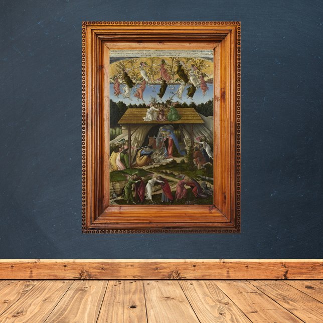 Vintage jultomativitet Scene Sandro Botticelli Poster (Mystic Nativity by Sandro Botticelli Vintage Religious Christian Catholic Christmas Poster)