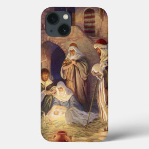 Vintage-jultomhet, 3 Shepherds och Jesus