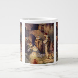 Vintage-jultomhet, 3 Shepherds och Jesus Jumbo Mugg